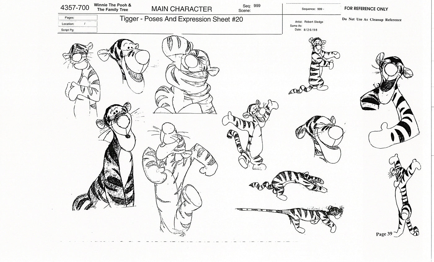 Tigger Movie Winnie the Pooh Disney Production Model COPY Animator Estate TM34