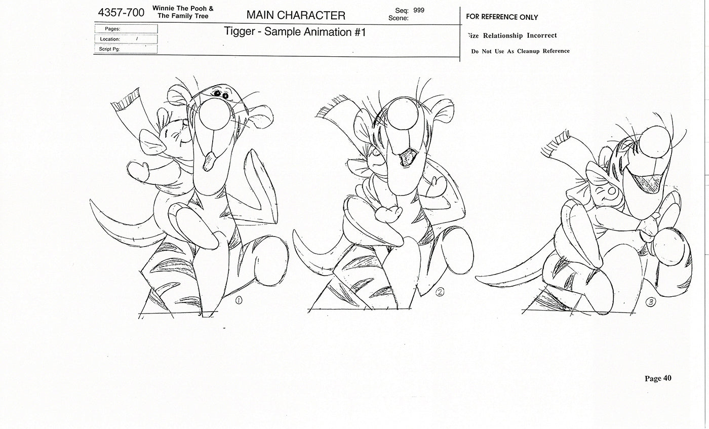 Tigger Movie Winnie the Pooh Disney Production Model COPY Animator Estate TM35