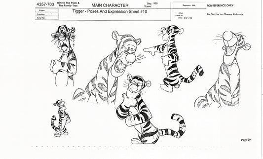 Tigger Movie Winnie the Pooh Disney Production Model COPY Animator Estate TM36