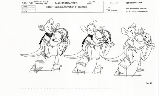 Tigger Movie Winnie the Pooh Disney Production Model COPY Animator Estate TM41