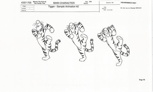 Tigger Movie Winnie the Pooh Disney Production Model COPY Animator Estate TM42