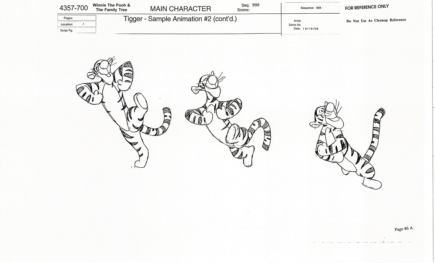 Tigger Movie Winnie the Pooh Disney Production Model COPY Animator Estate TM43