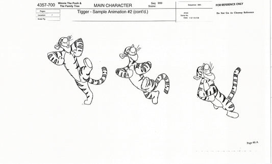 Tigger Movie Winnie the Pooh Disney Production Model COPY Animator Estate TM43