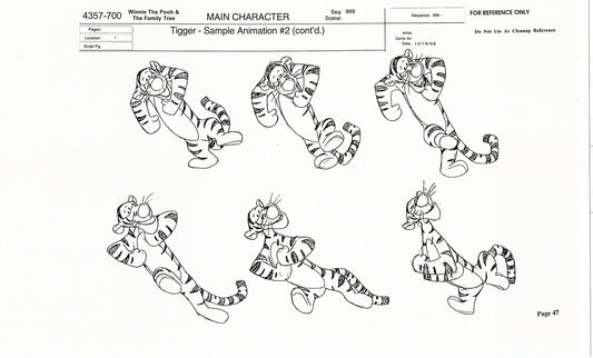 Tigger Movie Winnie the Pooh Disney Production Model COPY Animator Estate TM44