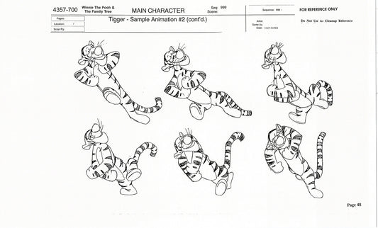 Tigger Movie Winnie the Pooh Disney Production Model COPY Animator Estate TM45