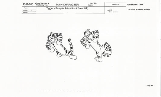 Tigger Movie Winnie the Pooh Disney Production Model COPY Animator Estate TM46