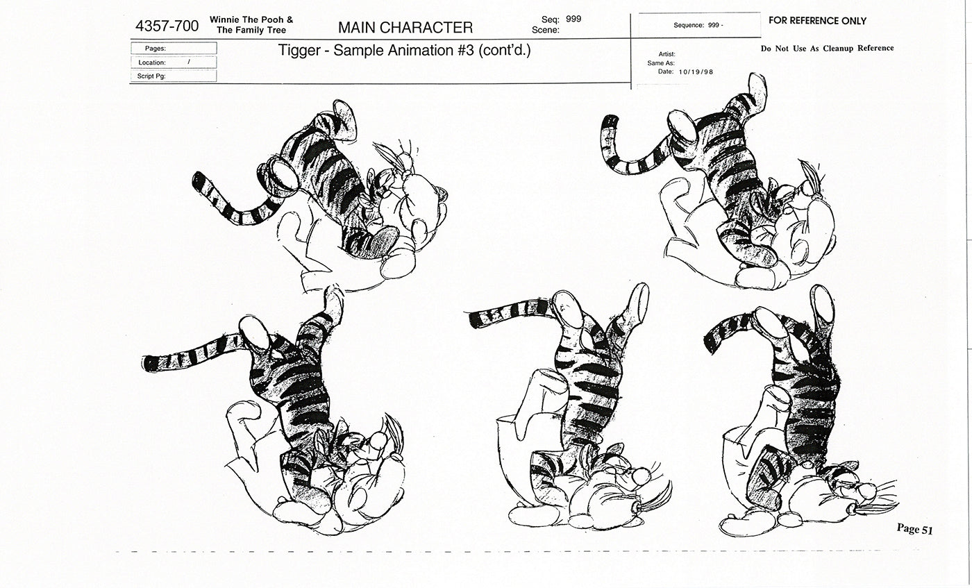 Tigger Movie Winnie the Pooh Disney Production Model COPY Animator Estate TM48
