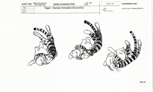 Tigger Movie Winnie the Pooh Disney Production Model COPY Animator Estate TM49