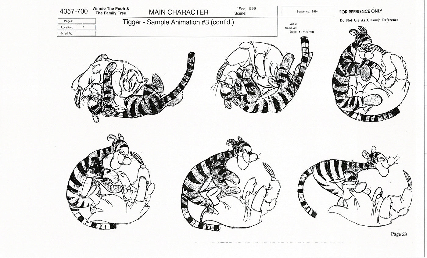 Tigger Movie Winnie the Pooh Disney Production Model COPY Animator Estate TM50