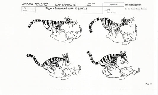 Tigger Movie Winnie the Pooh Disney Production Model COPY Animator Estate TM51