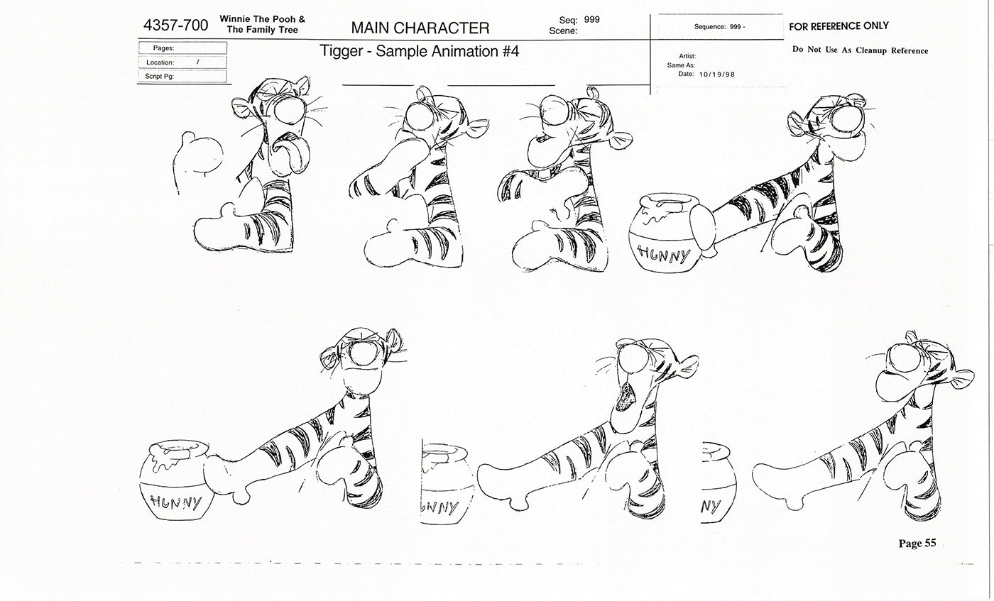 Tigger Movie Winnie the Pooh Disney Production Model COPY Animator Estate TM52