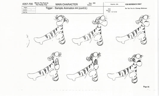 Tigger Movie Winnie the Pooh Disney Production Model COPY Animator Estate TM53