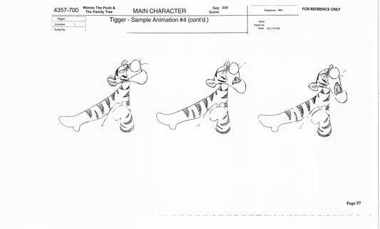 Tigger Movie Winnie the Pooh Disney Production Model COPY Animator Estate TM54