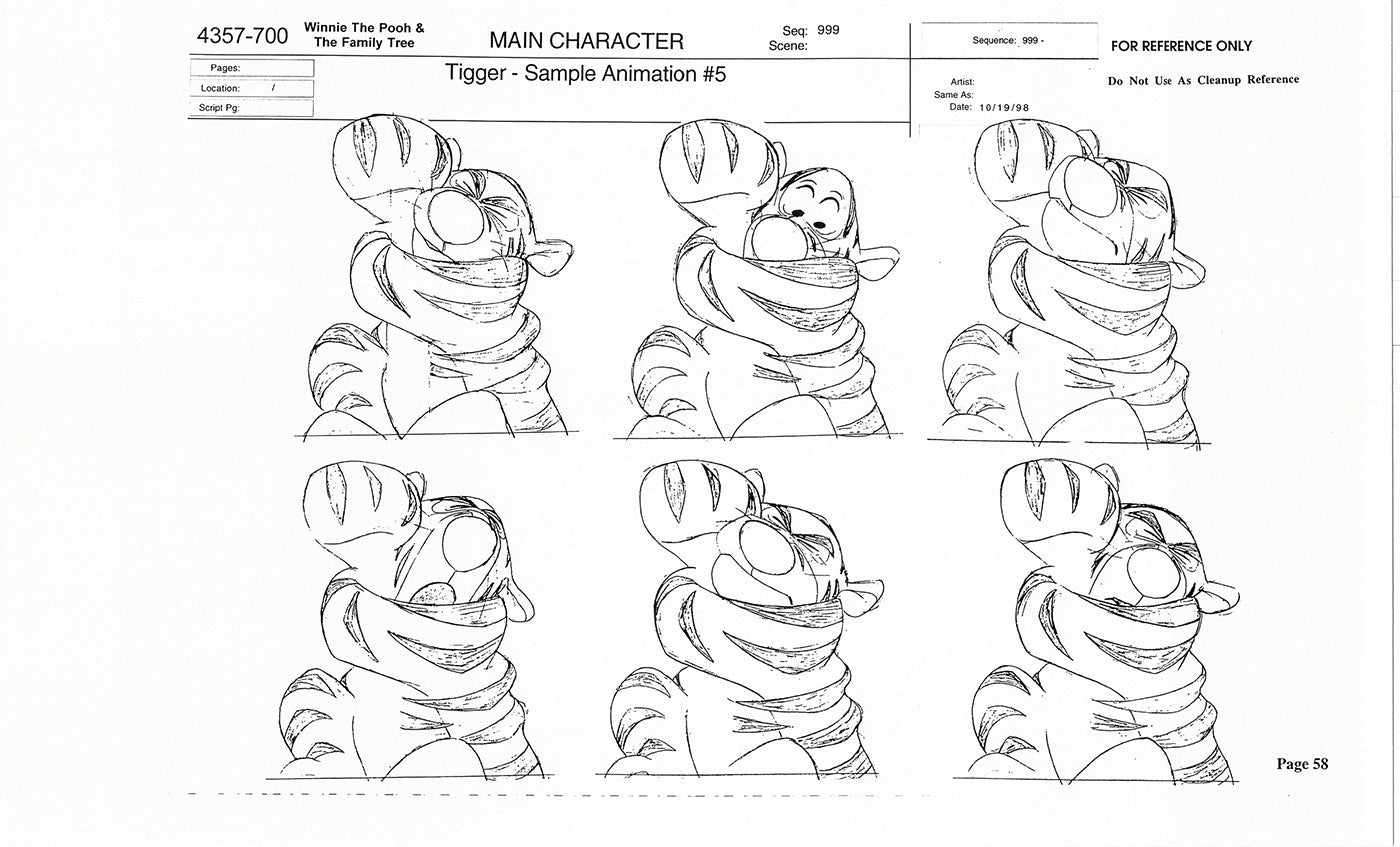 Tigger Movie Winnie the Pooh Disney Production Model COPY Animator Estate TM55