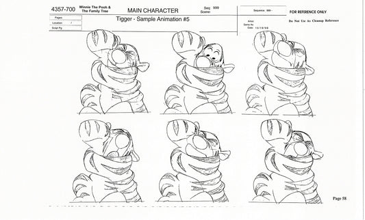 Tigger Movie Winnie the Pooh Disney Production Model COPY Animator Estate TM55