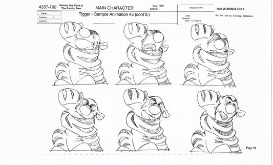 Tigger Movie Winnie the Pooh Disney Production Model COPY Animator Estate TM56