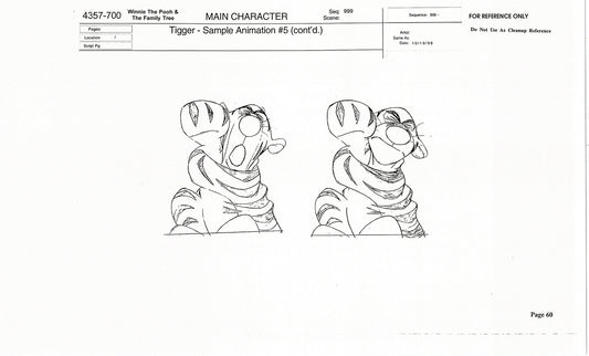 Tigger Movie Winnie the Pooh Disney Production Model COPY Animator Estate TM57