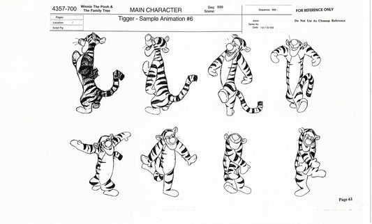 Tigger Movie Winnie the Pooh Disney Production Model COPY Animator Estate TM58