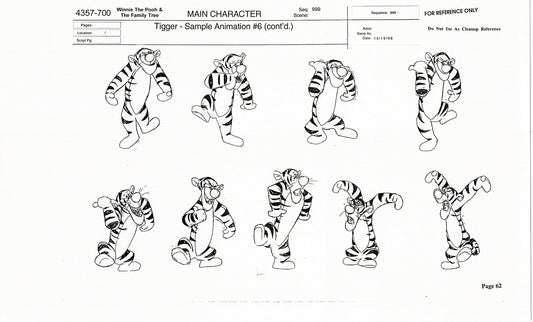 Tigger Movie Winnie the Pooh Disney Production Model COPY Animator Estate TM59