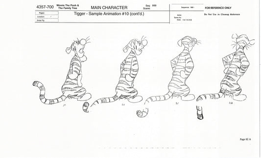 Tigger Movie Winnie the Pooh Disney Production Model COPY Animator Estate TM60
