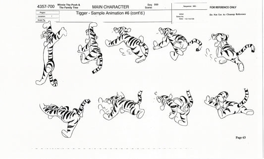 Tigger Movie Winnie the Pooh Disney Production Model COPY Animator Estate TM61