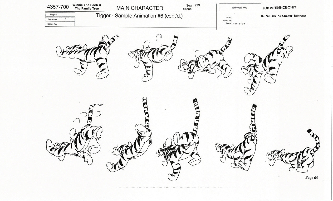 Tigger Movie Winnie the Pooh Disney Production Model COPY Animator Estate TM62