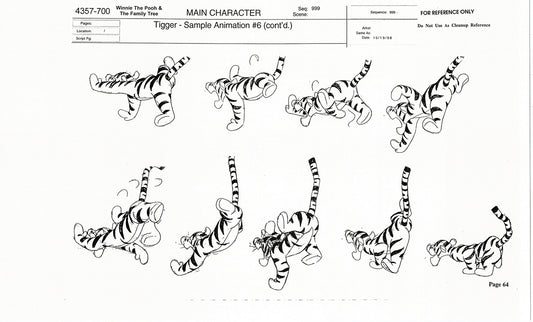 Tigger Movie Winnie the Pooh Disney Production Model COPY Animator Estate TM62