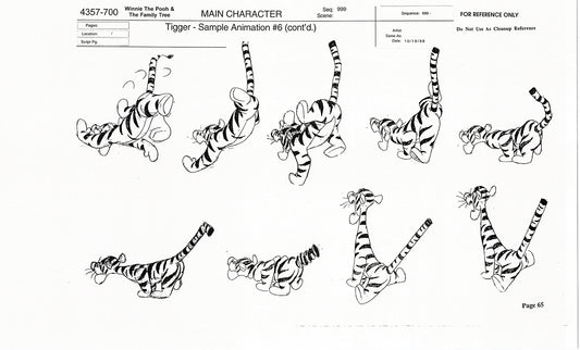 Tigger Movie Winnie the Pooh Disney Production Model COPY Animator Estate TM63
