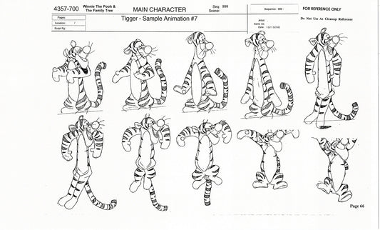 Tigger Movie Winnie the Pooh Disney Production Model COPY Animator Estate TM64