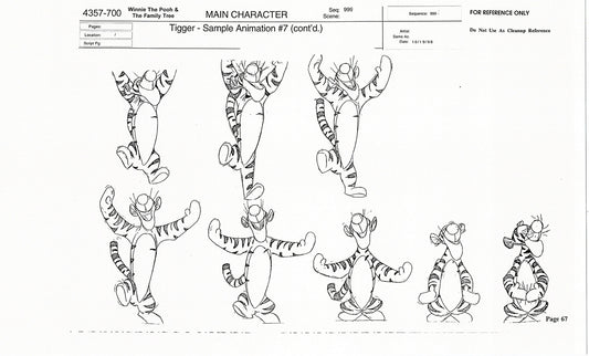 Tigger Movie Winnie the Pooh Disney Production Model COPY Animator Estate TM65