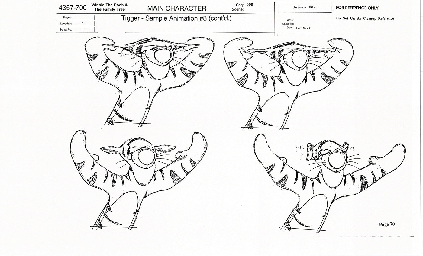 Tigger Movie Winnie the Pooh Disney Production Model COPY Animator Estate TM68