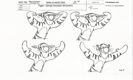Tigger Movie Winnie the Pooh Disney Production Model COPY Animator Estate TM68