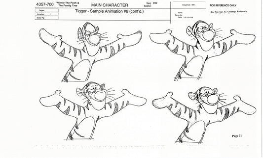 Tigger Movie Winnie the Pooh Disney Production Model COPY Animator Estate TM69