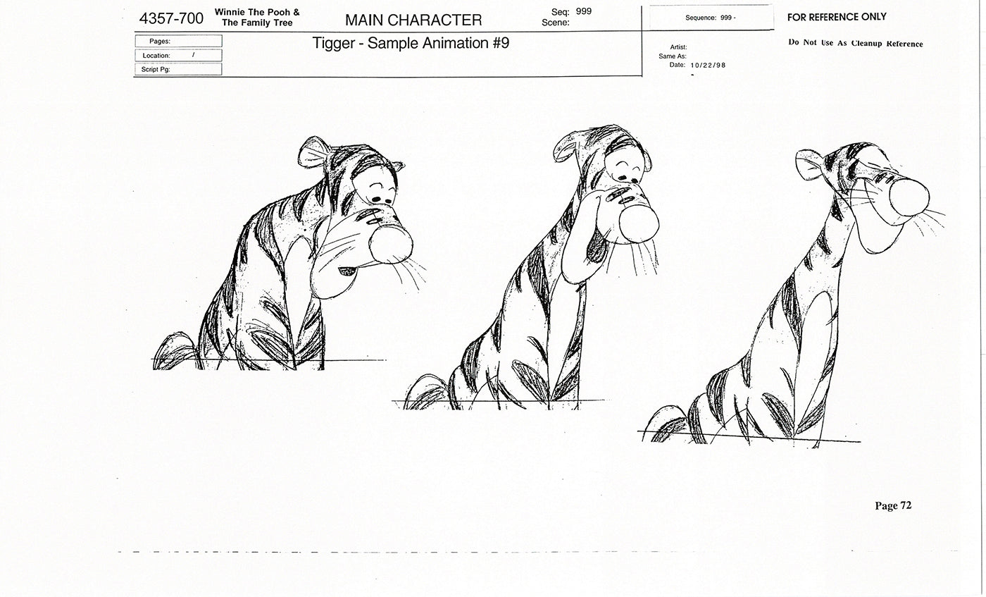 Tigger Movie Winnie the Pooh Disney Production Model COPY Animator Estate TM70