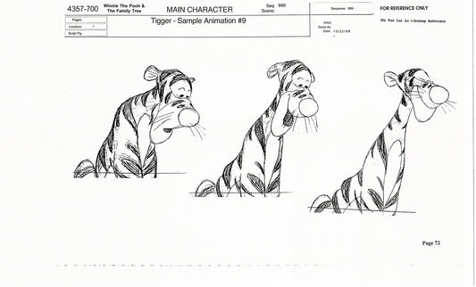 Tigger Movie Winnie the Pooh Disney Production Model COPY Animator Estate TM70
