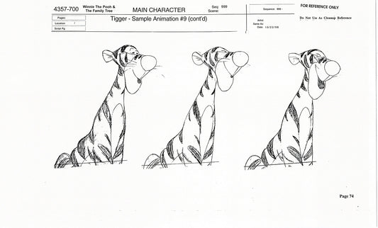 Tigger Movie Winnie the Pooh Disney Production Model COPY Animator Estate TM72