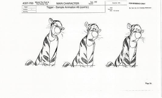 Tigger Movie Winnie the Pooh Disney Production Model COPY Animator Estate TM74