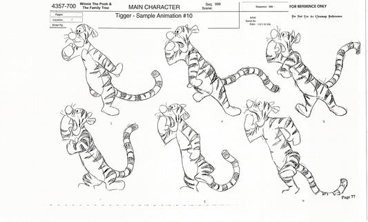 Tigger Movie Winnie the Pooh Disney Production Model COPY Animator Estate TM75