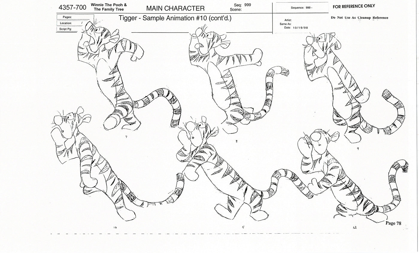 Tigger Movie Winnie the Pooh Disney Production Model COPY Animator Estate TM76