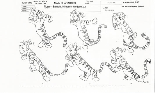 Tigger Movie Winnie the Pooh Disney Production Model COPY Animator Estate TM76
