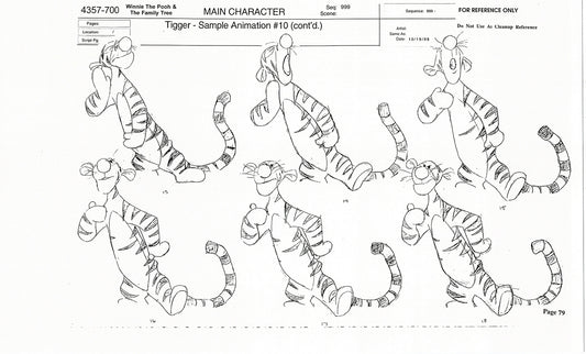 Tigger Movie Winnie the Pooh Disney Production Model COPY Animator Estate TM77