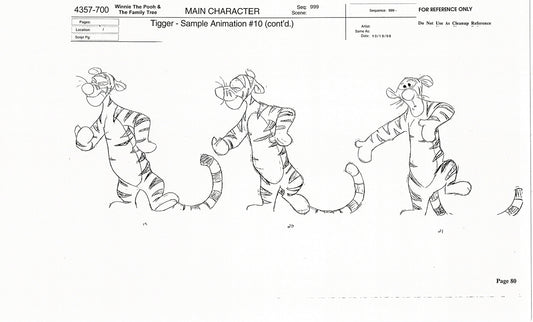 Tigger Movie Winnie the Pooh Disney Production Model COPY Animator Estate TM78