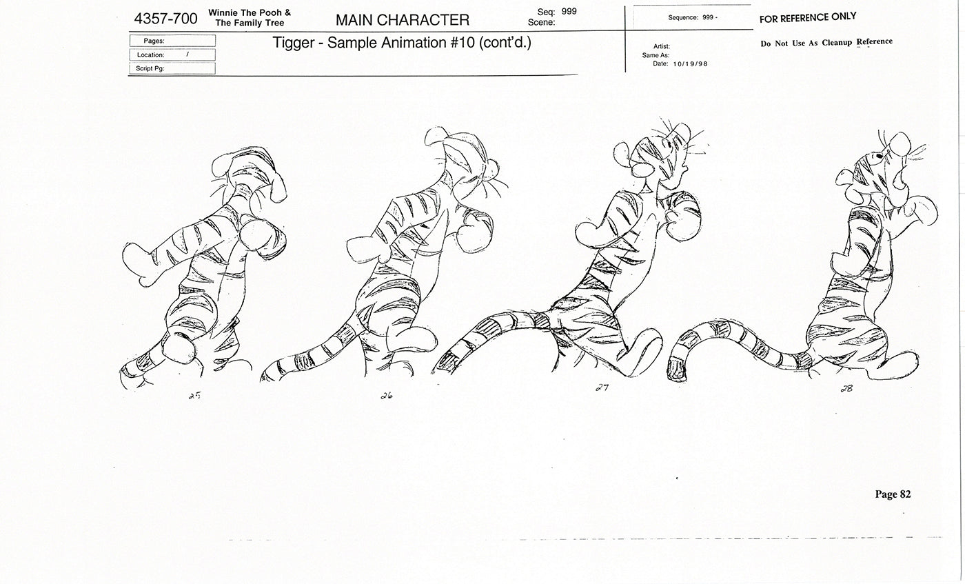 Tigger Movie Winnie the Pooh Disney Production Model COPY Animator Estate TM80