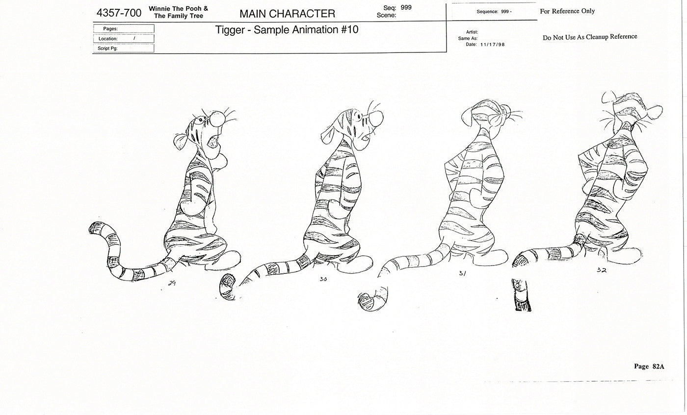 Tigger Movie Winnie the Pooh Disney Production Model COPY Animator Estate TM81