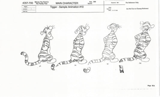Tigger Movie Winnie the Pooh Disney Production Model COPY Animator Estate TM81