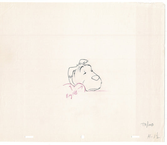 Tintin Adventures of Cartoon Animation Cel Drawings Lot of 2 Herge 1957 to 1964 G-07