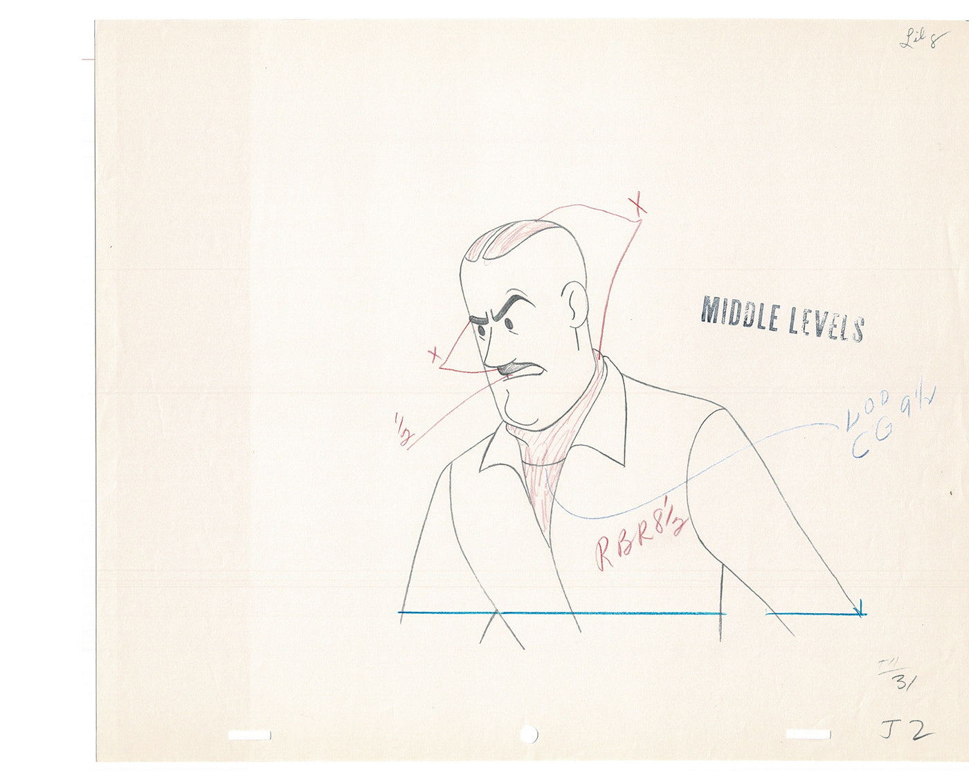 Tintin Adventures of Cartoon Animation Cel Drawing Herge 1957 to 1964 F-02