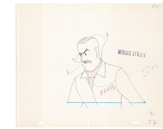 Tintin Adventures of Cartoon Animation Cel Drawing Herge 1957 to 1964 F-02
