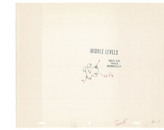 Tintin Adventures of Cartoon Animation Cel Drawing Herge 1957 to 1964 F-05