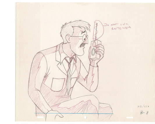 Tintin Adventures of Cartoon Animation Cel Drawing Herge 1957 to 1964 F-11
